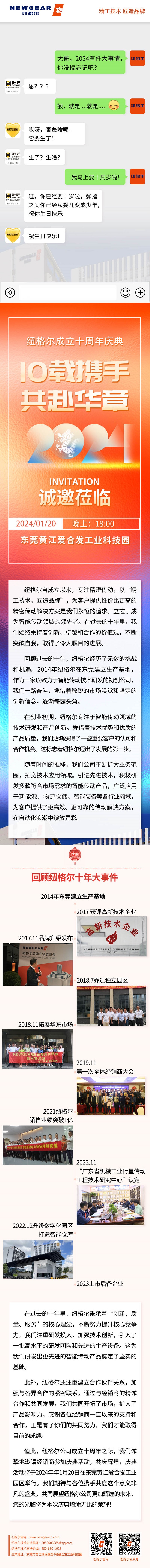 紐格爾：邀請您參加十周年慶典，1月20日不見不散！